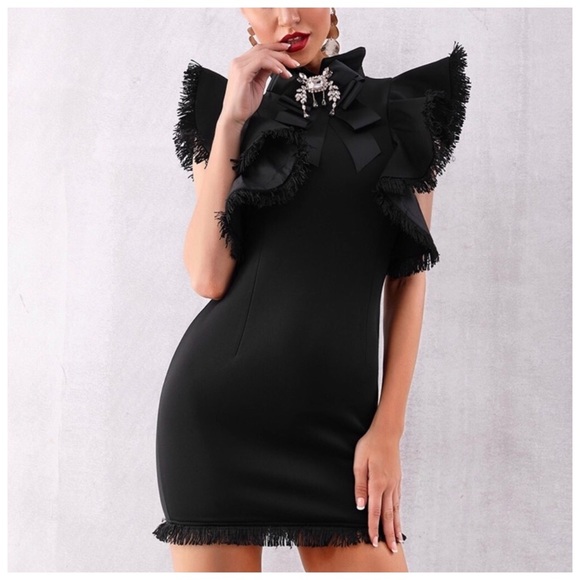 💐 The Lara Ruffle Scuba Fabric Dress